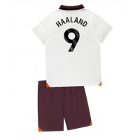 Dječji Nogometni Dres Manchester City Erling Haaland #9 Gostujuci 2023-24 Kratak Rukav (+ Kratke hlače)
